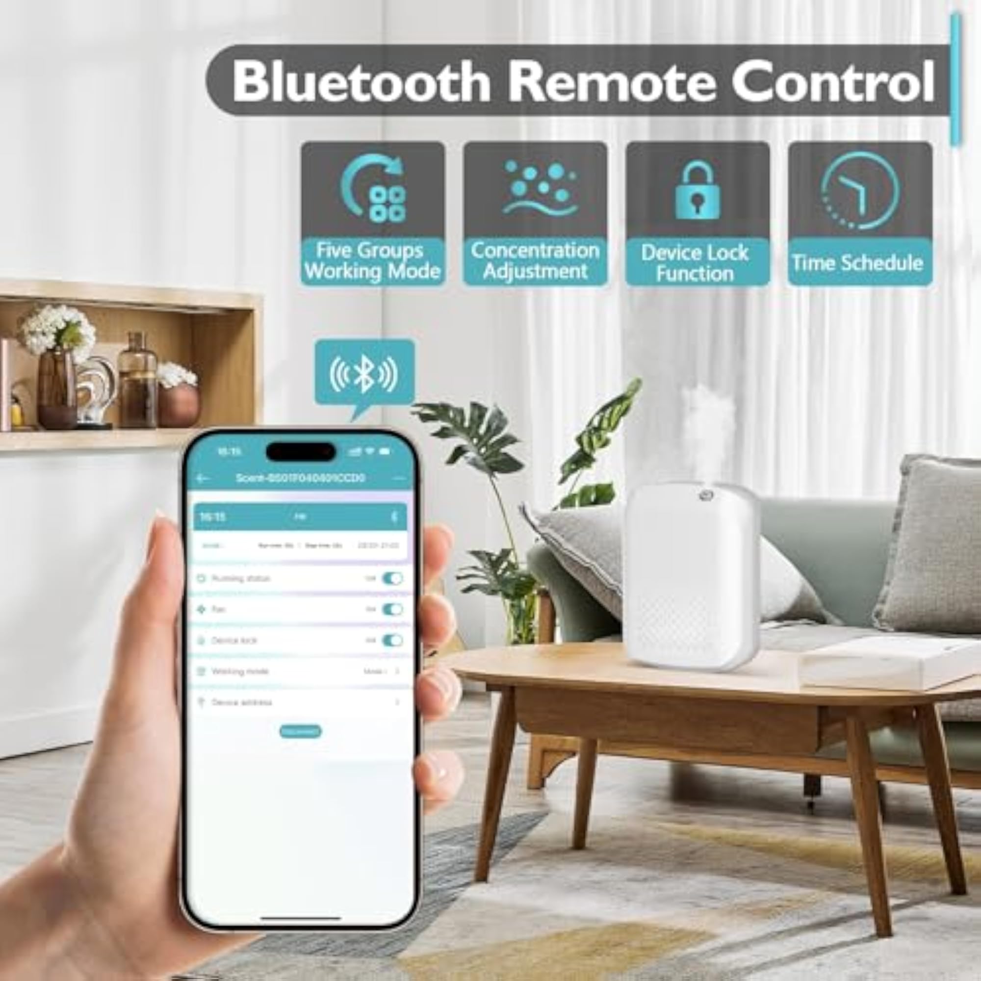 ISC Machine Smart Aroma Scent Air Diffuser, Bluetooth Control